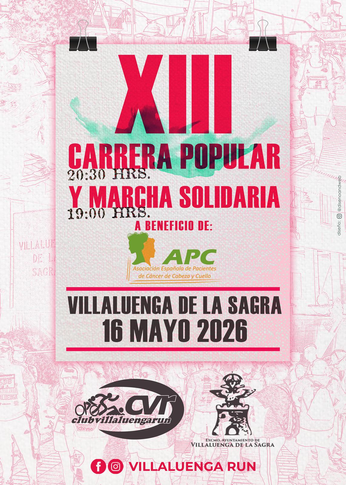 XIII Carrera Popular y Marcha Solidaria Villaluenga de la Sagra
