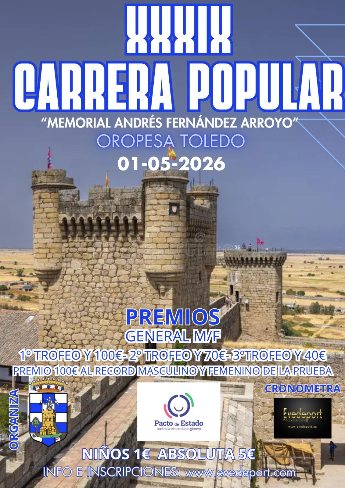 XXXIX Carrera Popular "Memorial Andrés Fernández Arroyo"