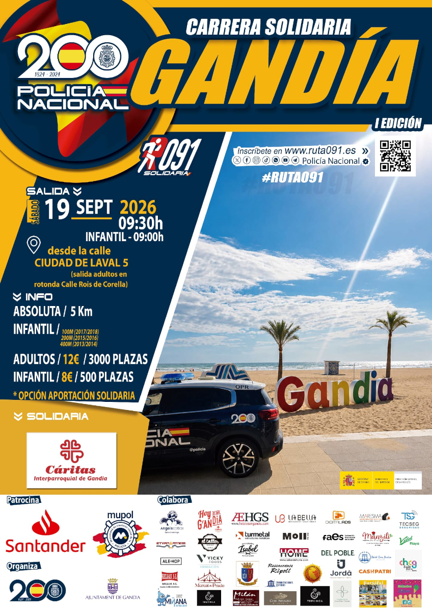 I Carrera Solidaria Ruta 091 de Gandía